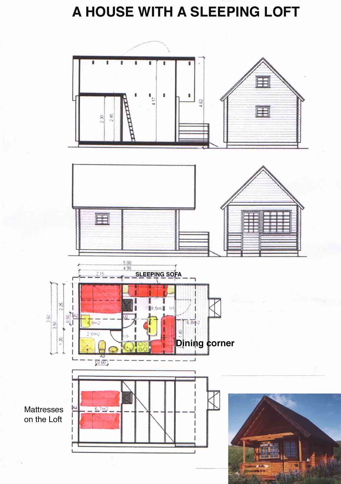 Floor plan og cabin 2 in in Husavik North Iceland