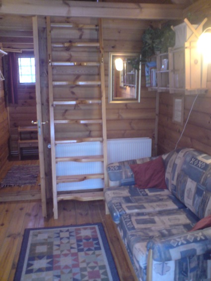 The steep stairs to the attic in house no 2 in Husavik North Iceland