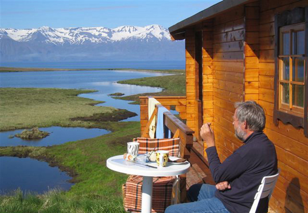 View from cabin 7 in Husavik North Iceland